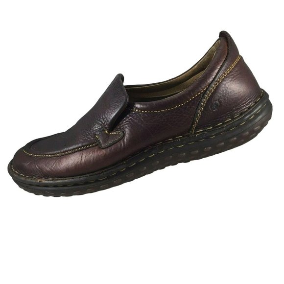 BORN Loafers Womens 8.5 Brown Leather Slip On Round Toe Shoes Casual EU 40 - Picture 1 of 12
